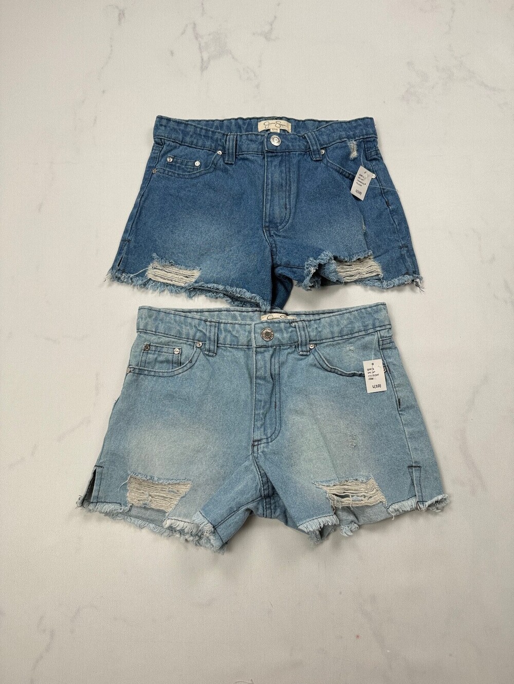 Jessica Simpson Denim Shorts Blue 90s Jeans Lot of 2 - Girls L(10)